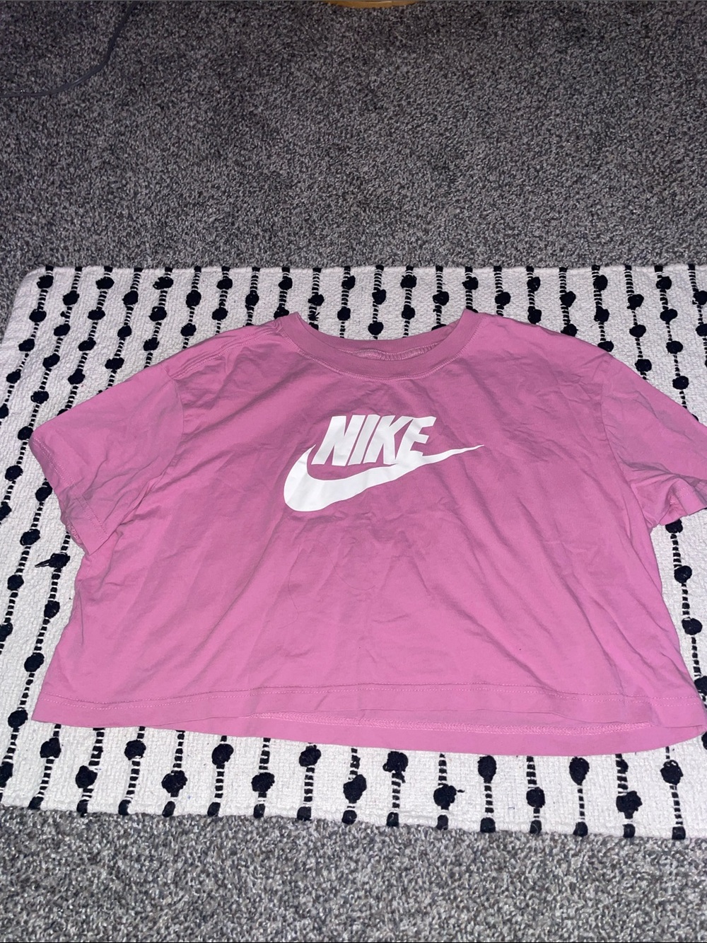 Nike Pink Cropped Logo Tee